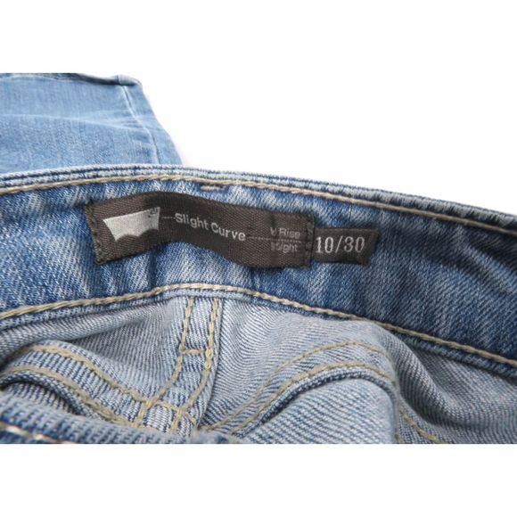 Levis Slight Curve Mid Rise Straight Leg Jeans Light Wash Women Size 10 - Picture 3 of 3